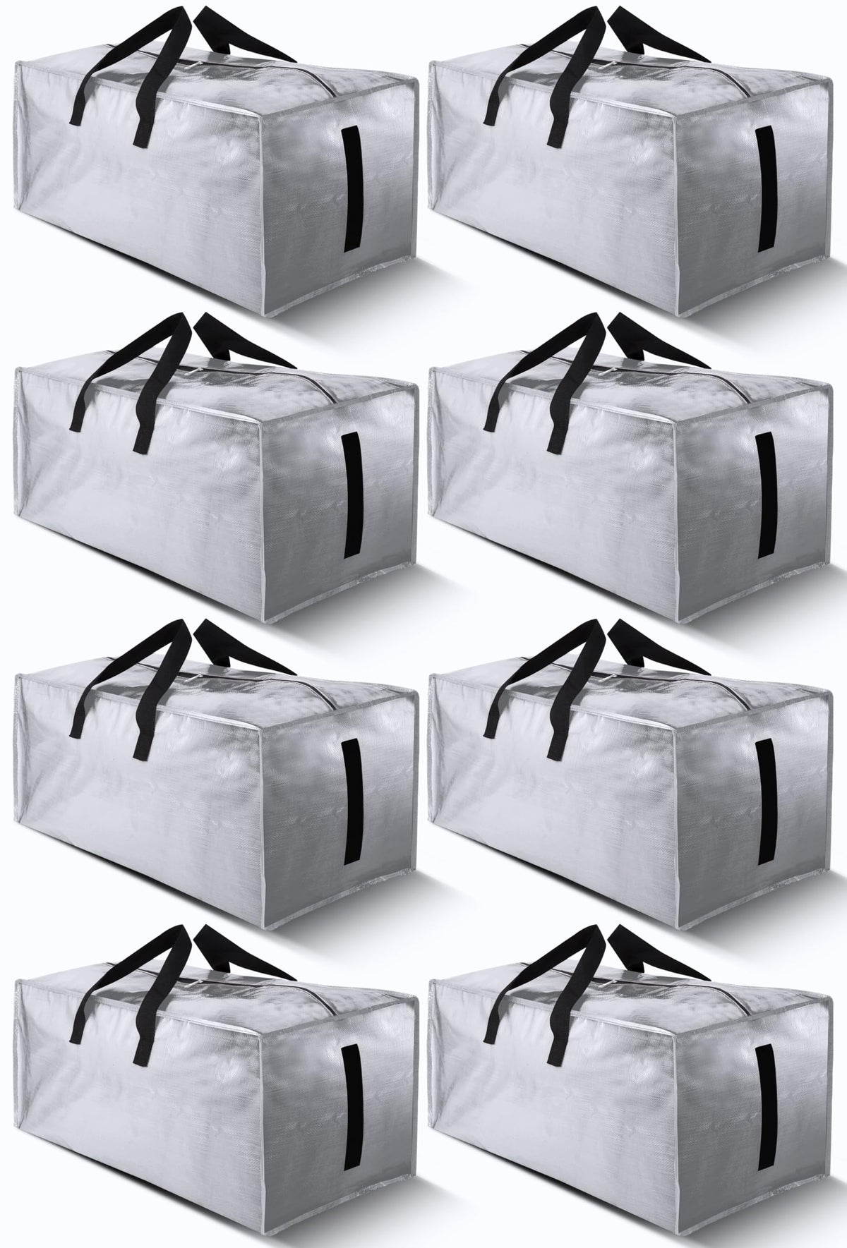 HOMESURE 8-pack large bags with zippers and handles for easy organizing and moving