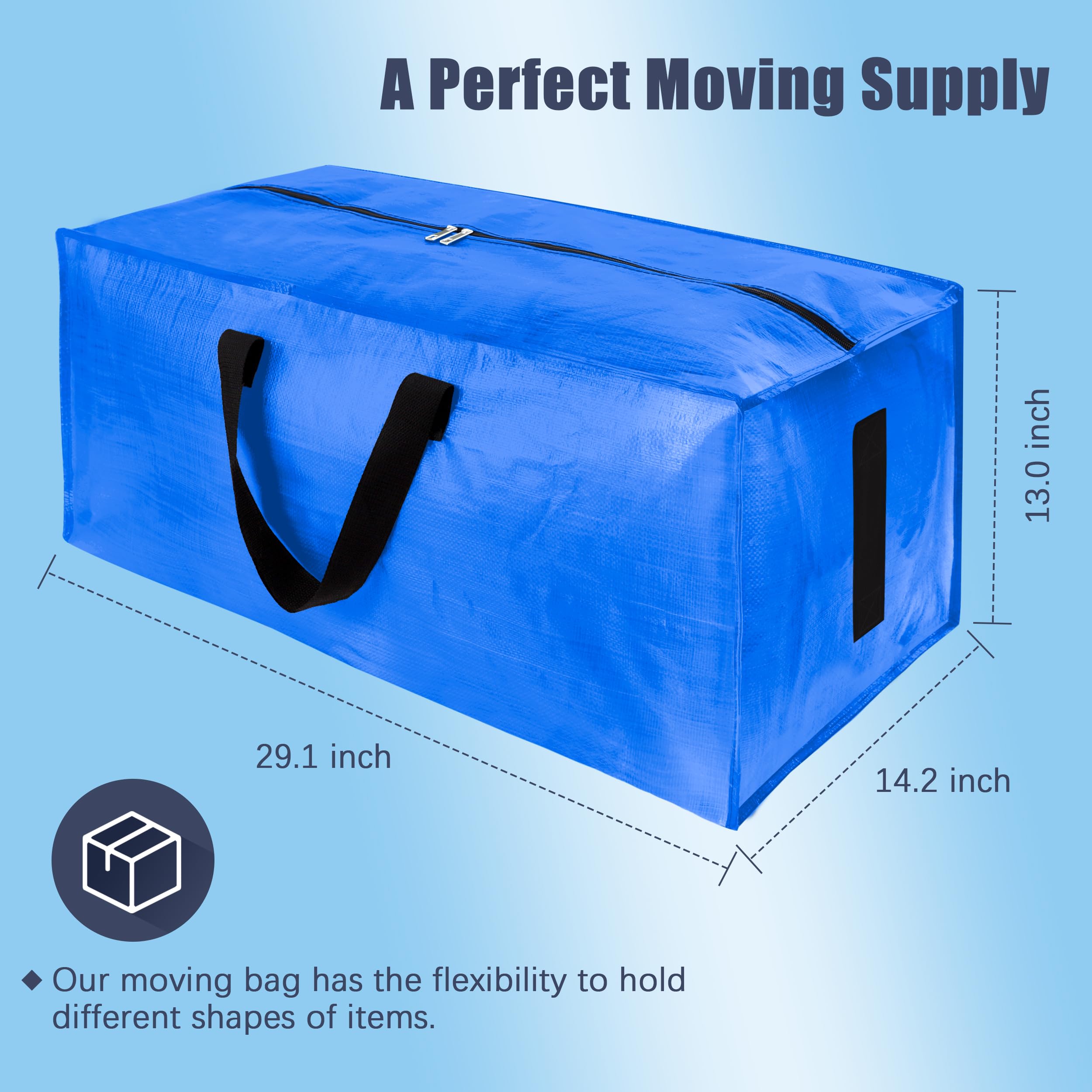 Homesure eight-pack moving bags with carrying handles simplify dorm moves