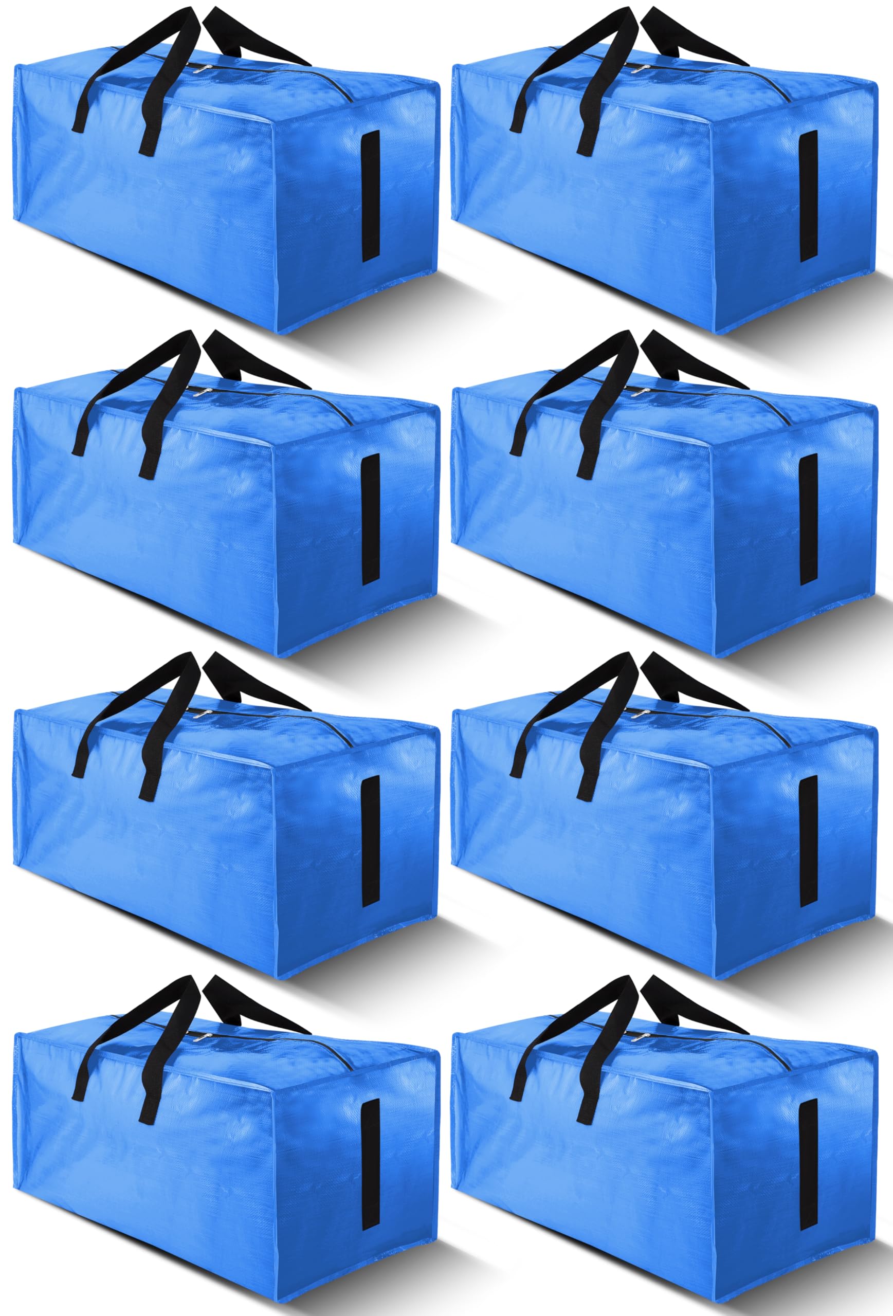Homesure eight-pack moving bags with zippers enable sturdy transport of bulky items