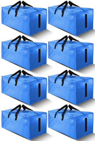 Homesure eight-pack moving bags with zippers enable sturdy transport of bulky items