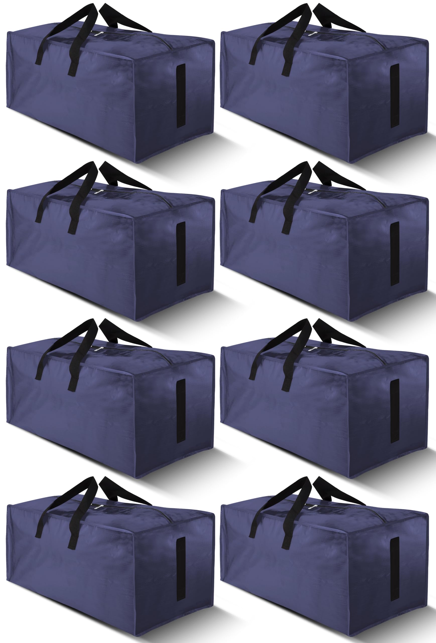 HOMESURE eight-pack large moving bags with zippers and handles for easy transport