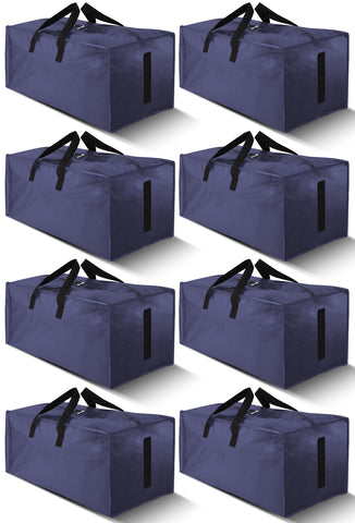 HOMESURE eight-pack large moving bags with zippers and handles for easy transport