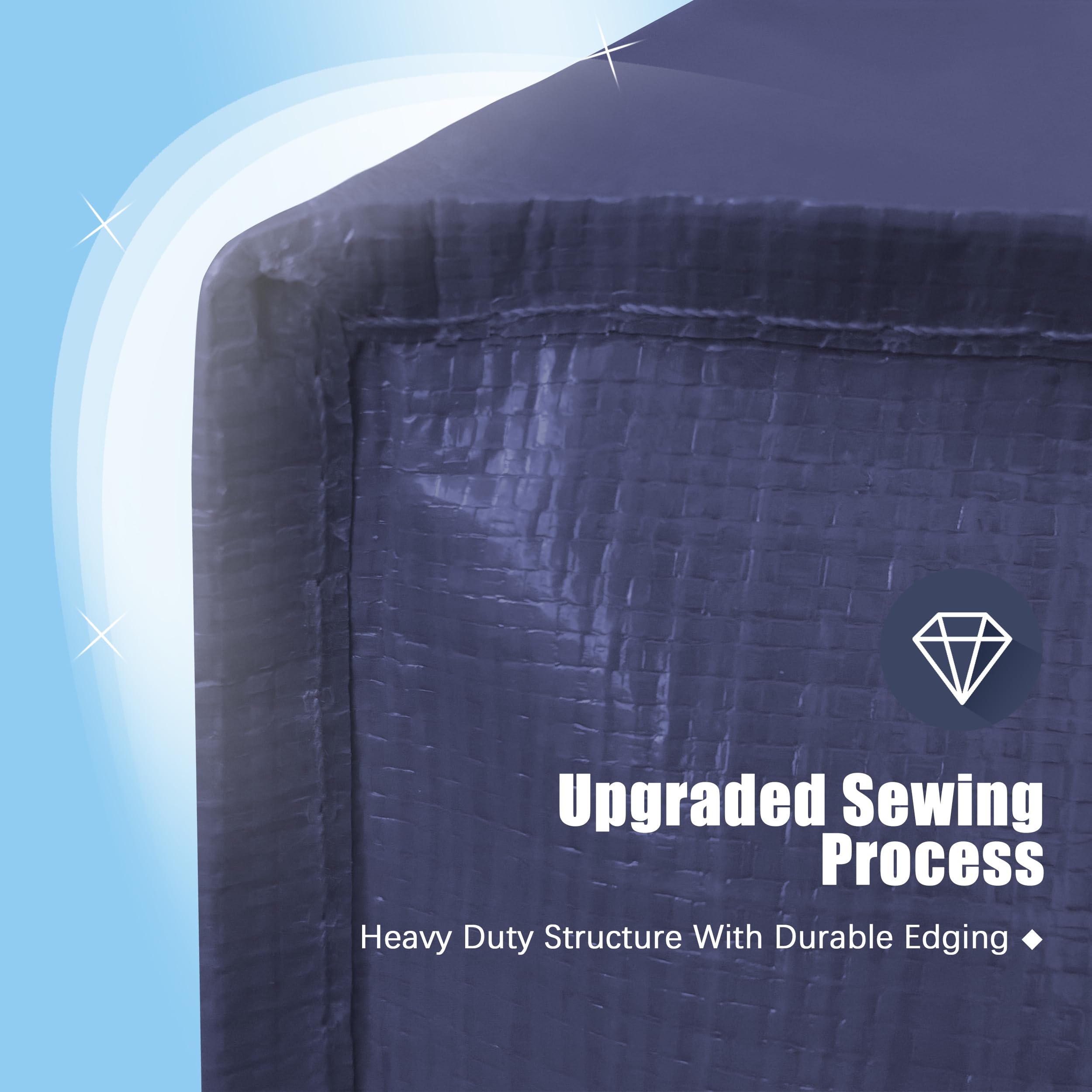 HOMESURE blue bags with moistureproof coating protect contents during rain.
