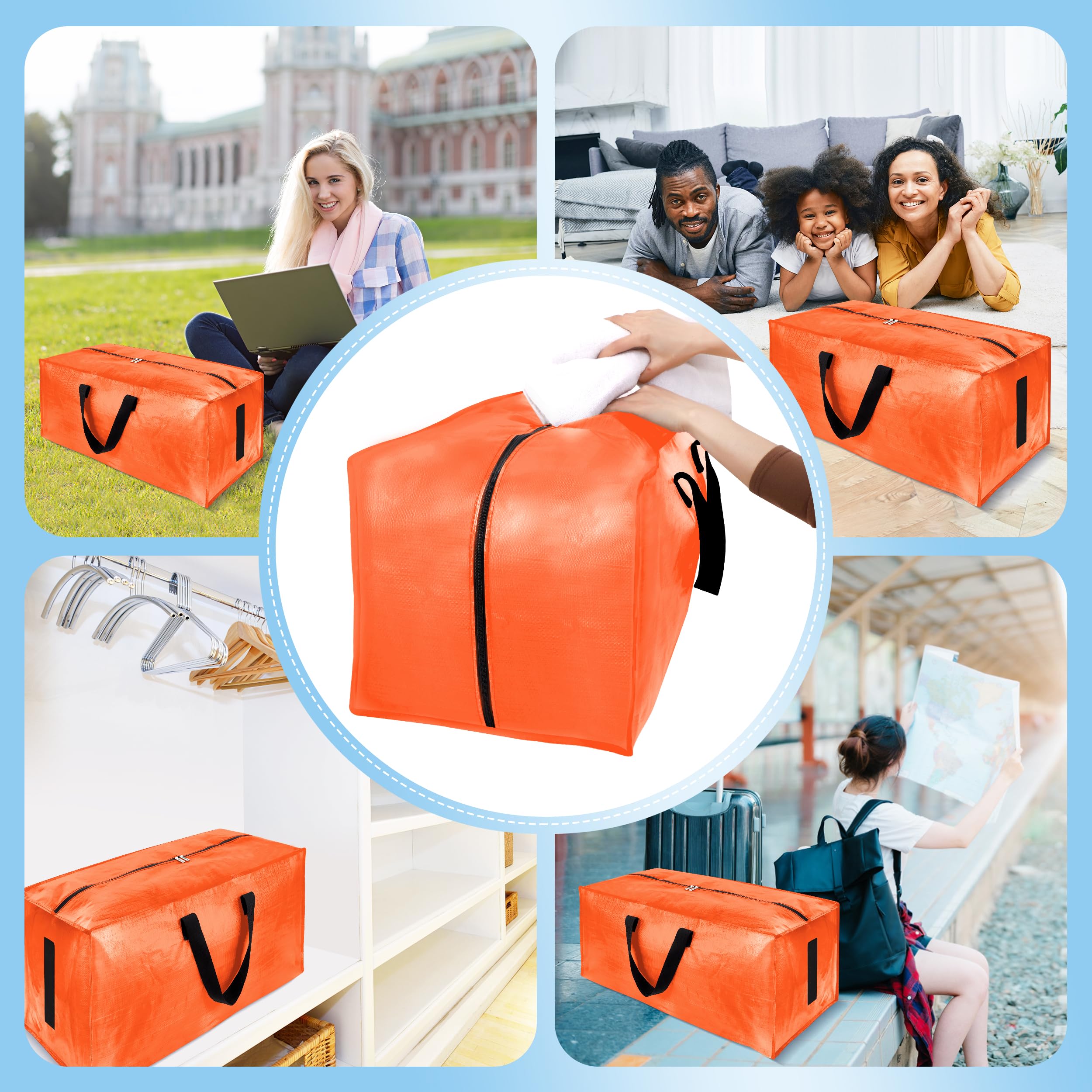 HOMESURE high-capacity bags hold clothes and bedding for efficient packing