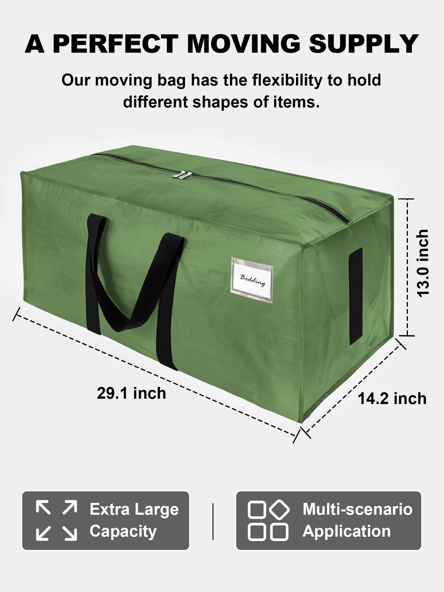HOMESURE reinforced zipper and stitching withstand frequent use and handling.