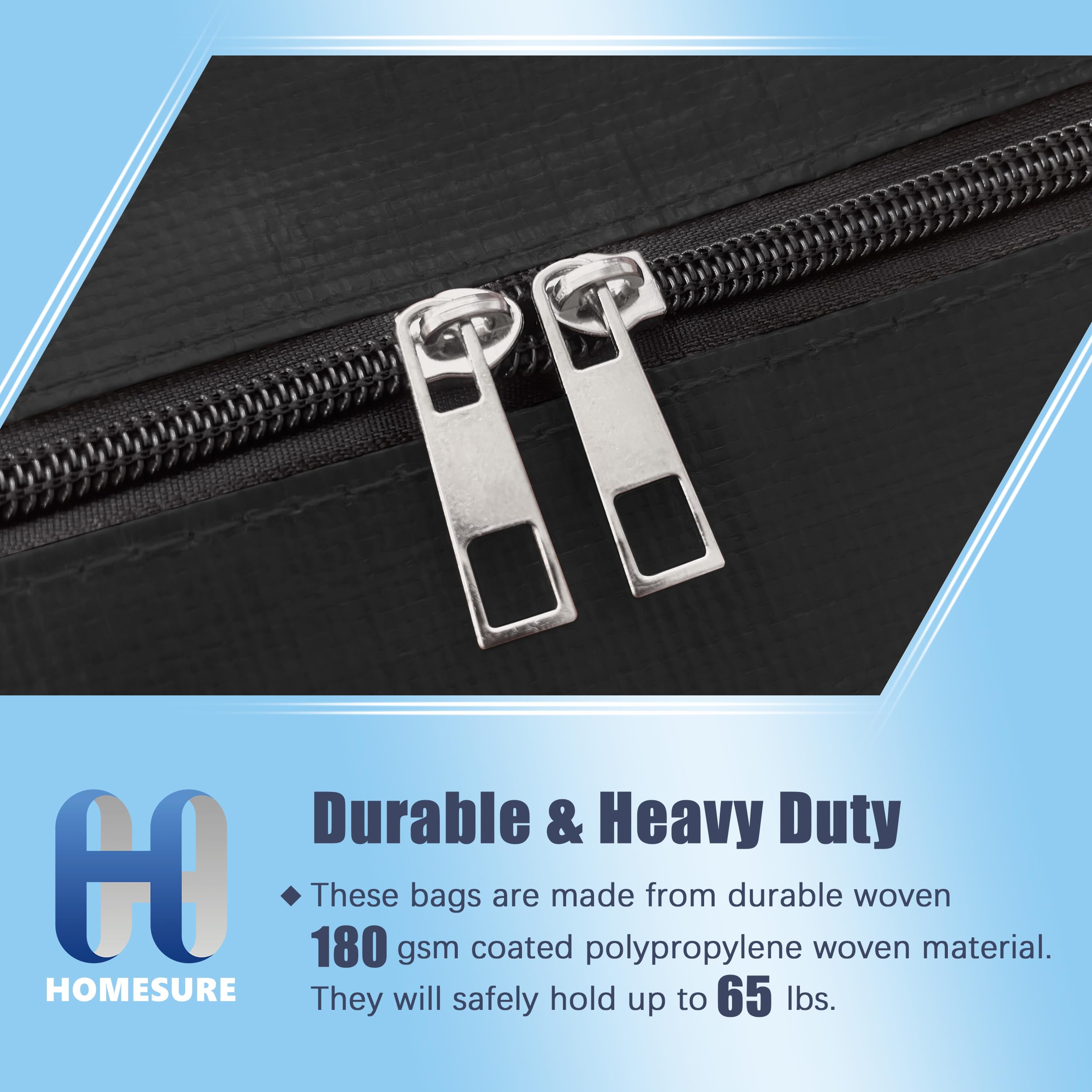 Homesure bag with reinforced zippers for durable daily use