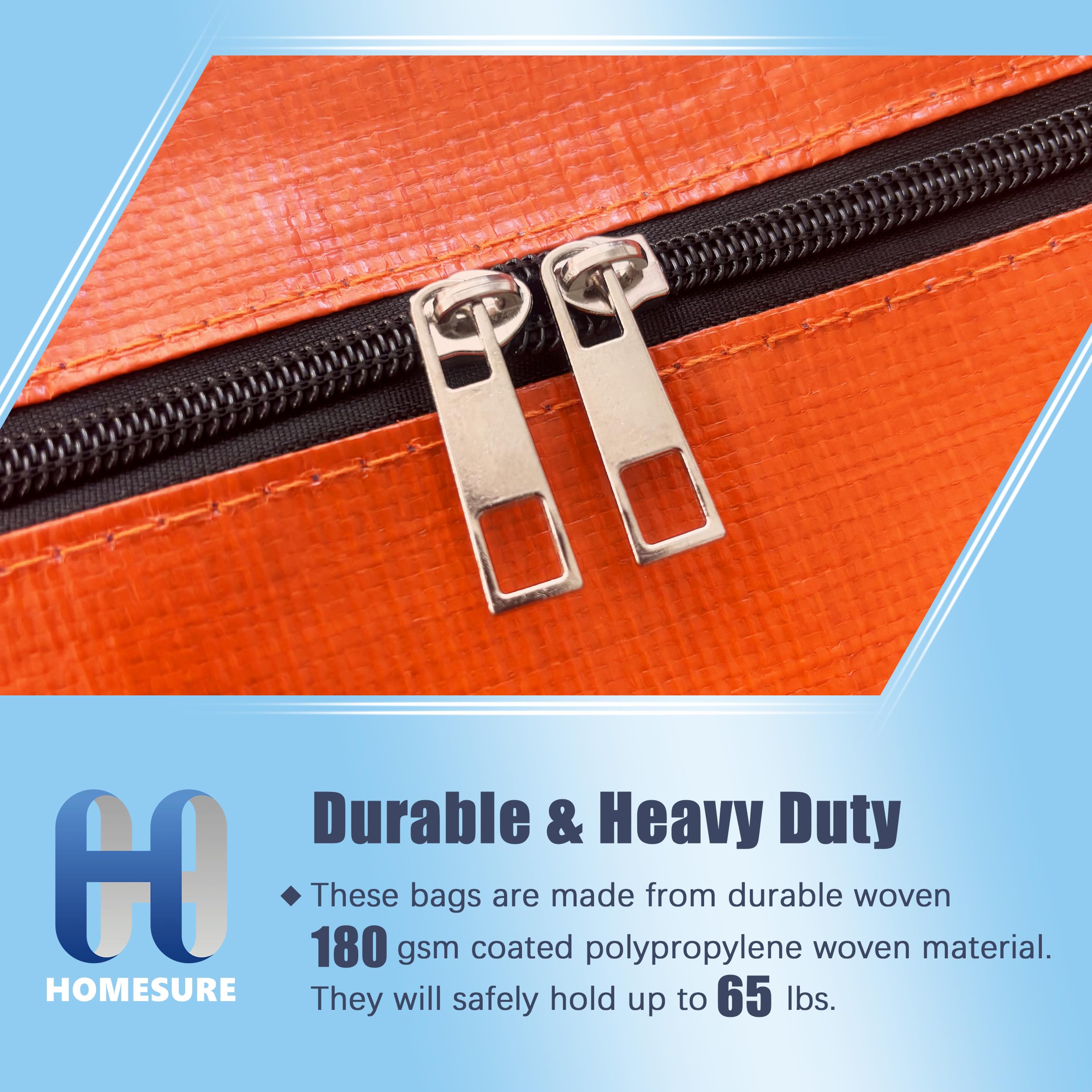 Homesure water-resistant moving bag shows durable coating for damp environments