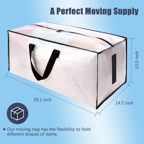 HOMESURE bag with water-resistant coating protects contents during moves.