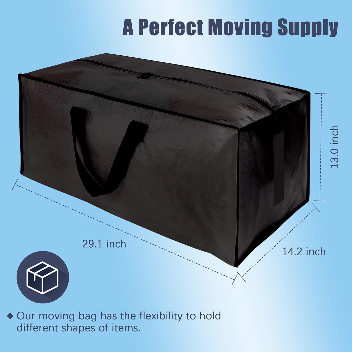 HOMESURE waterproof tote highlights fold-flat design for compact, reusable storage.