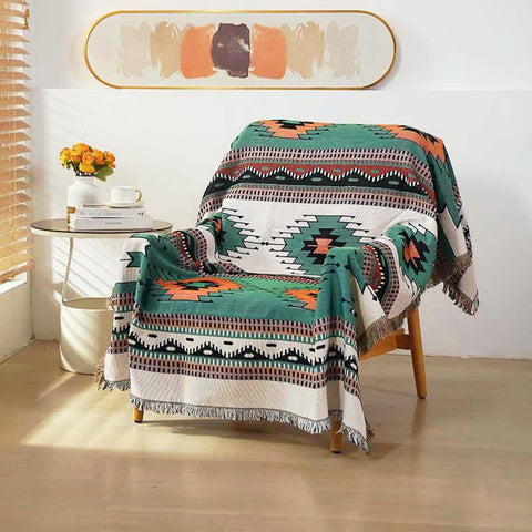Homesy wall tapestry aztec pattern blanket for a cozy boho vibe.