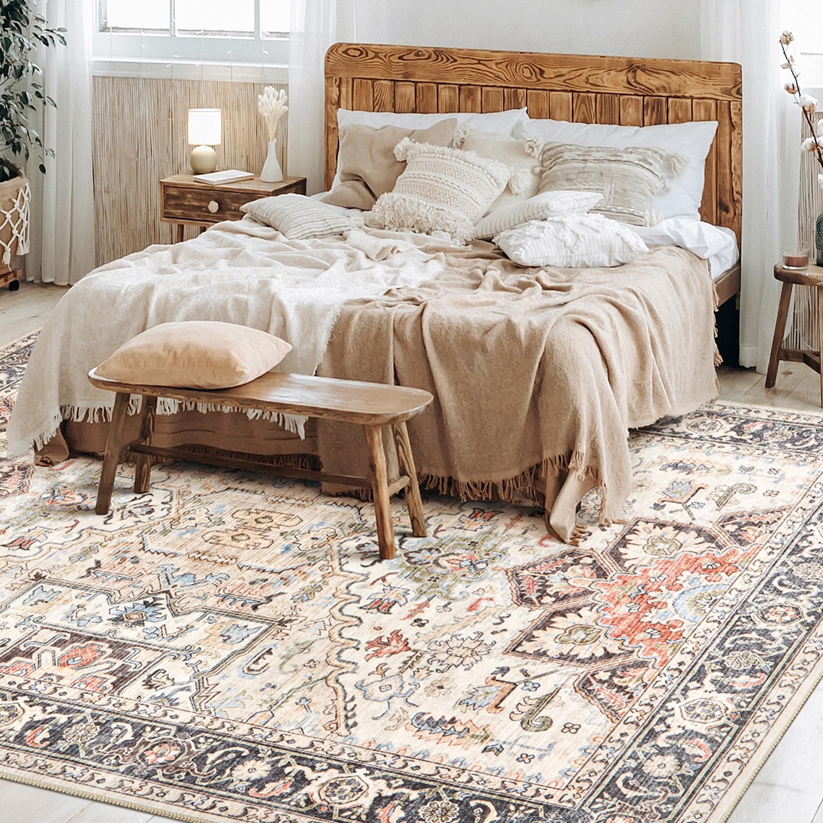 homewill machine washable low pile rug facilitates easy cleanup after spills