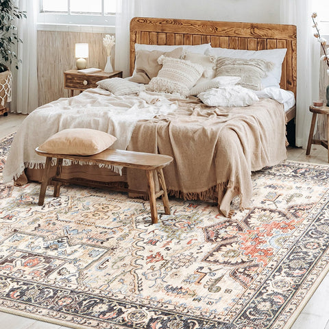 homewill machine washable low pile rug facilitates easy cleanup after spills