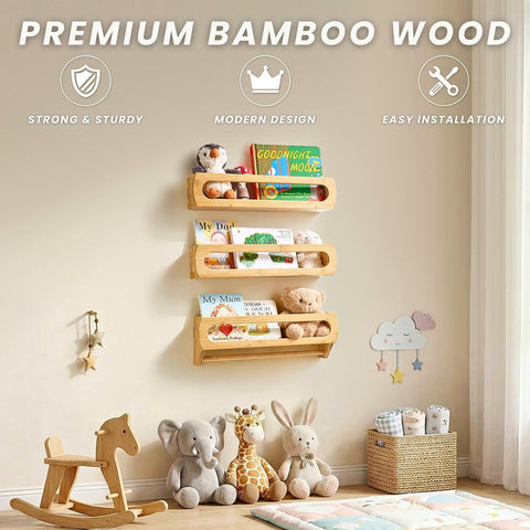 Homewisp shelf with hanger bar ideal for baby clothes and essentials.