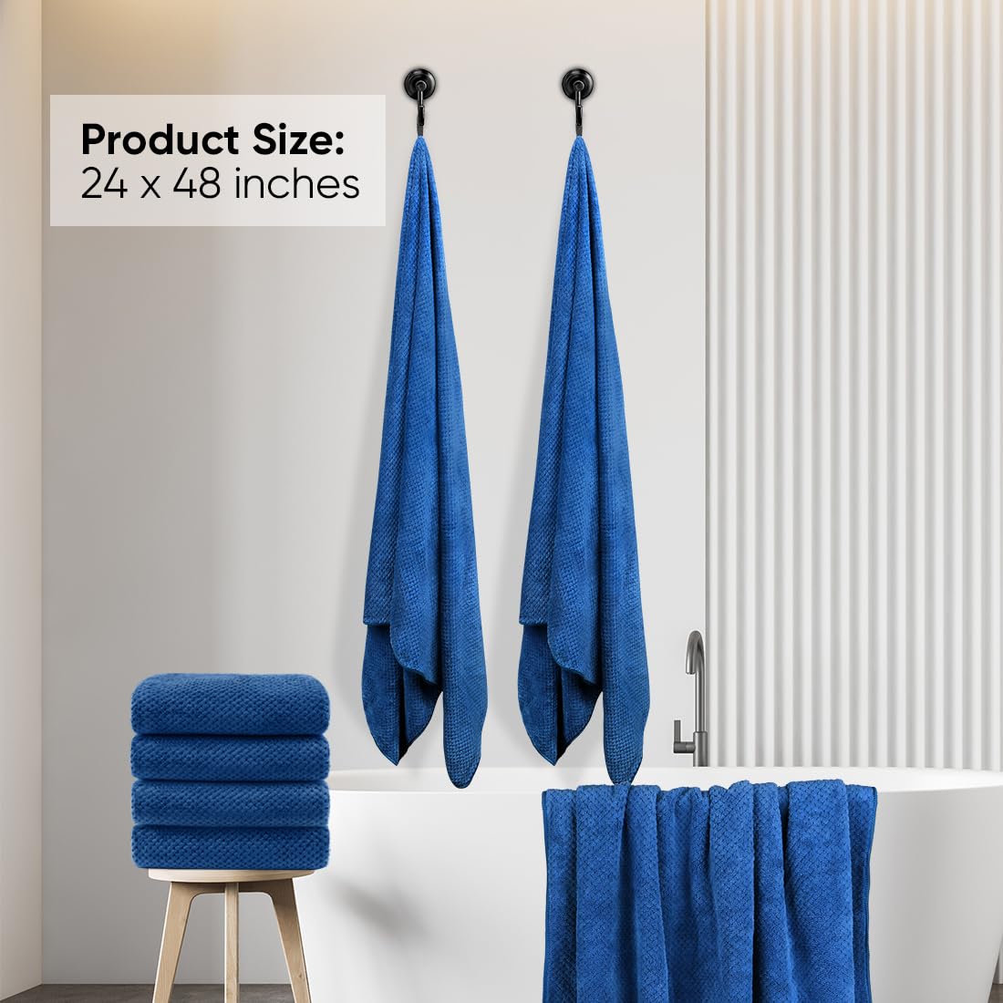 HOMEXCEL 6-pack towels absorbent and quick-drying for after-shower routines.