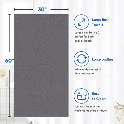 HOMEXCEL absorbent microfiber towel close up highlighting quick dry.
