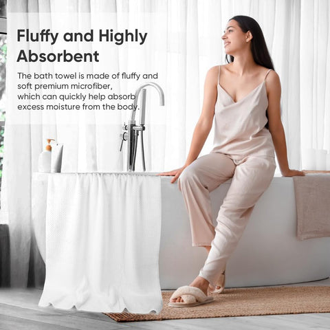 HOMEXCEL 30x60 inch towels offer generous coverage for all body shapes.