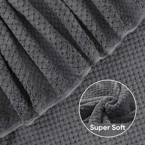 HOMEXCEL grey towels remain lint-free after washing
