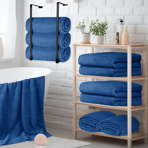 HOMEXCEL lightweight blue towels for quick-dry everyday care.