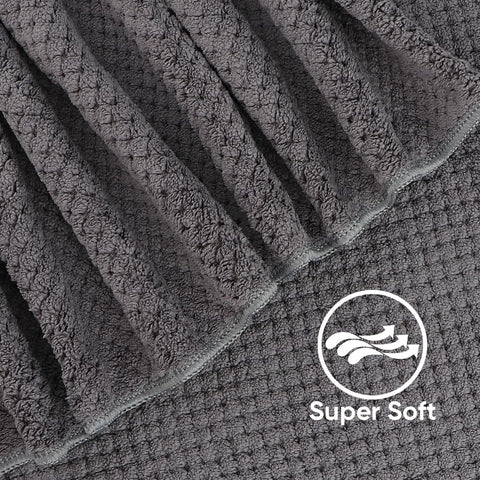HOMEXCEL microfiber towel close up texture for soft spa like feel.