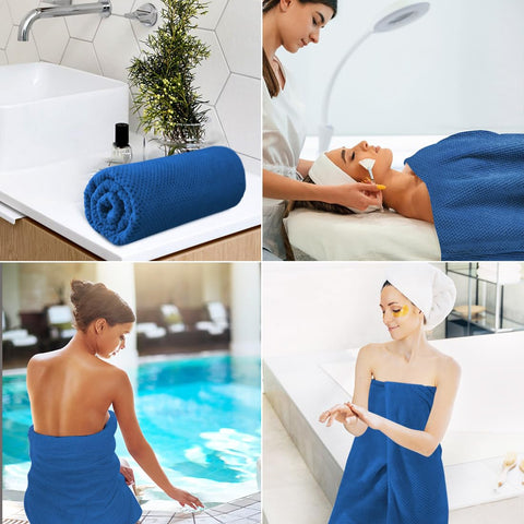 HOMEXCEL quick-dry blue towel ready for gym or travel use.