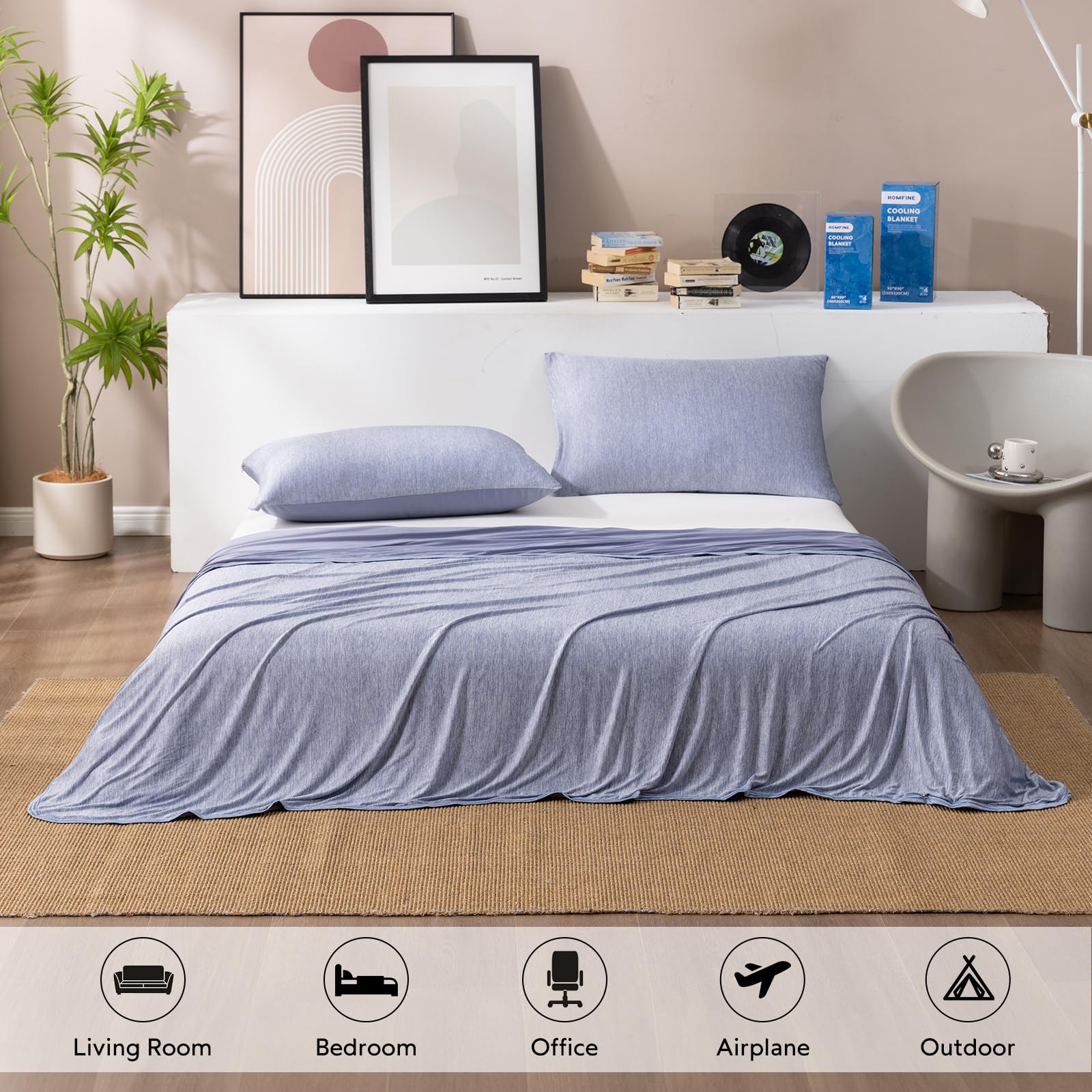 HOMFINE bed and sofa use for cool nights and restful sleep.