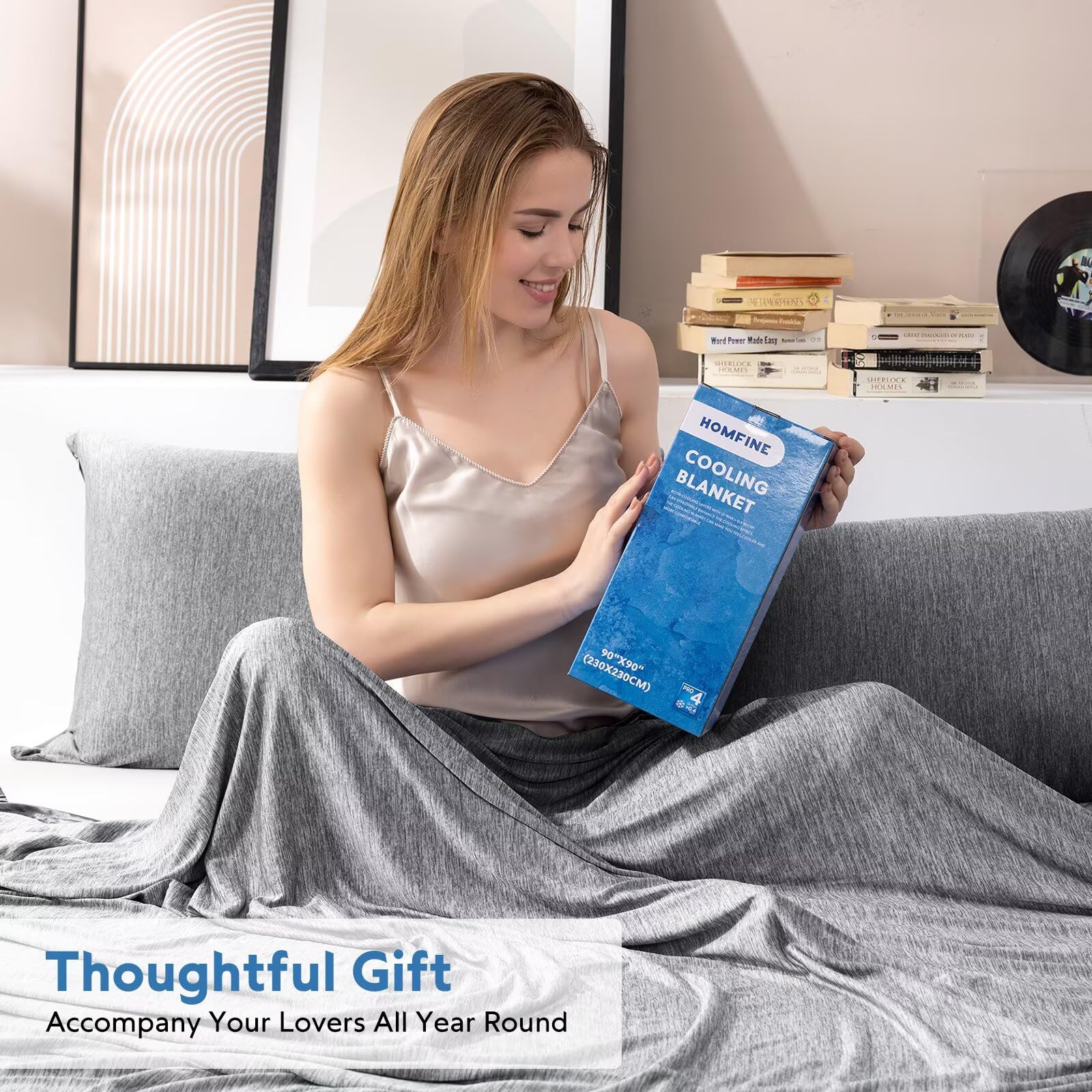 HOMFINE cooling blanket care instructions for easy maintenance