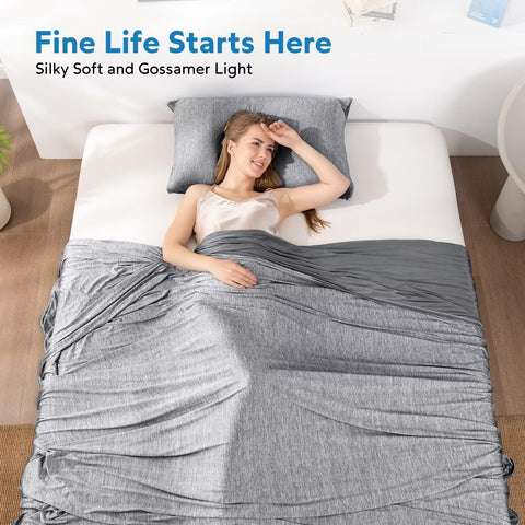 HOMFINE cooling blanket mica nylon reverse for seasonal comfort