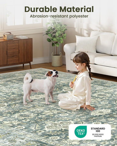 HOMFINE machine washable rug for quick, convenient cleaning.
