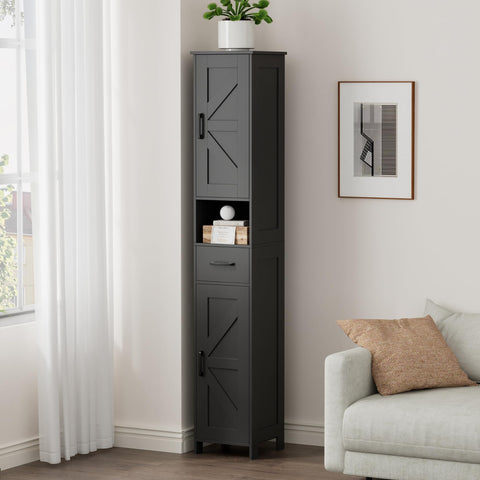 Homhedy 66.9-inch height fits in tight corners for extra storage.