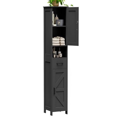 Homhedy slim vertical cabinet complements bathrooms and entryways.
