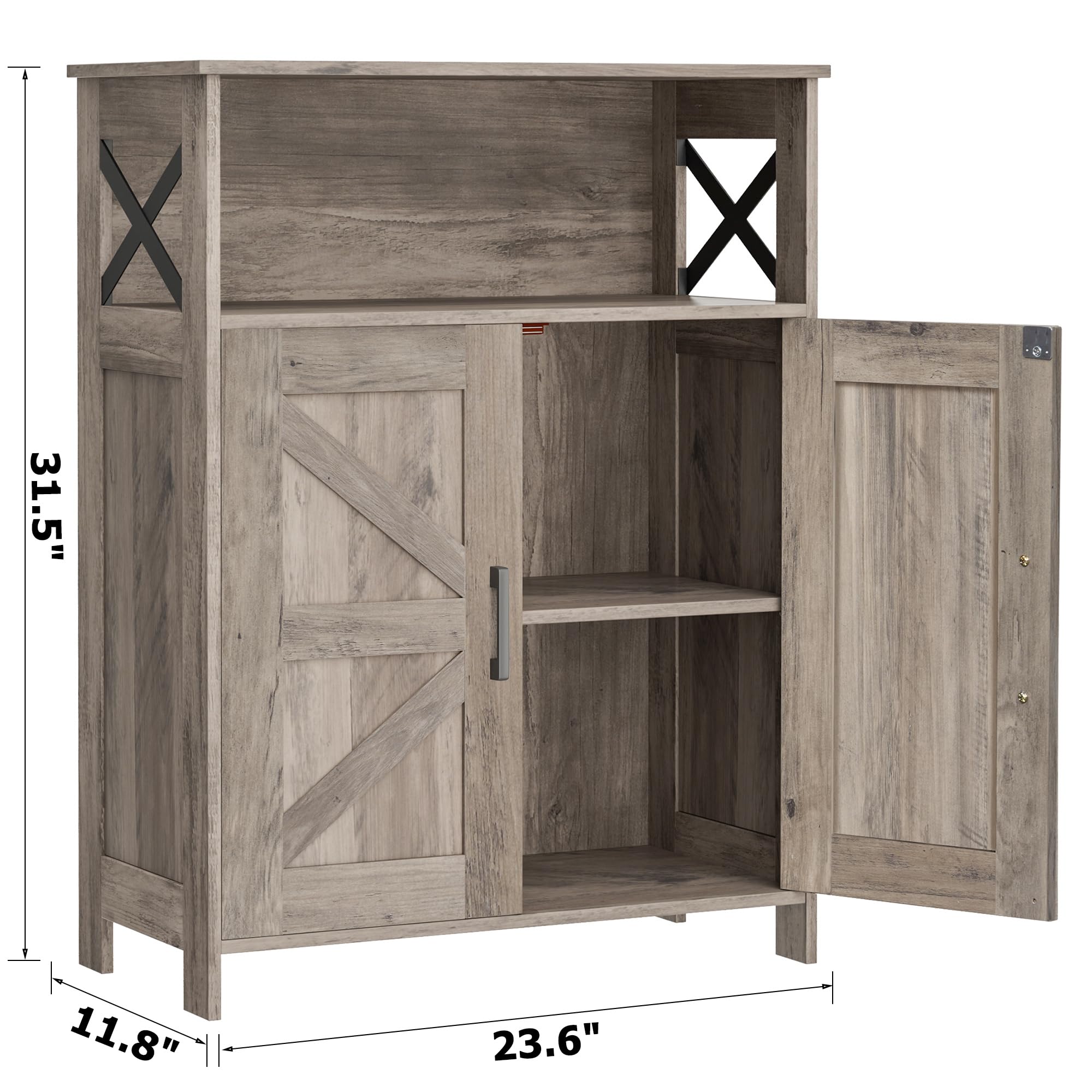 Homhedy cabinet interior with adjustable inner shelf for varied items