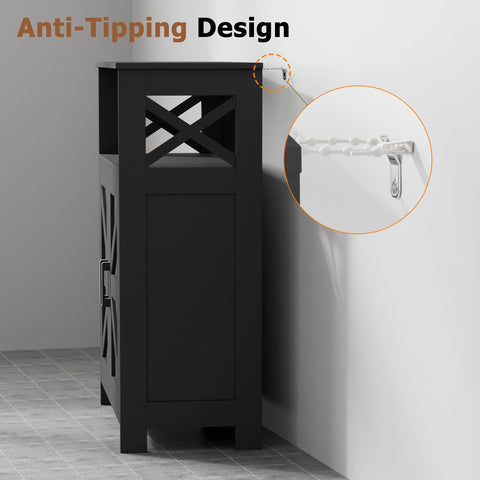 Homhedy anti-tip kit keeps cabinet secure.