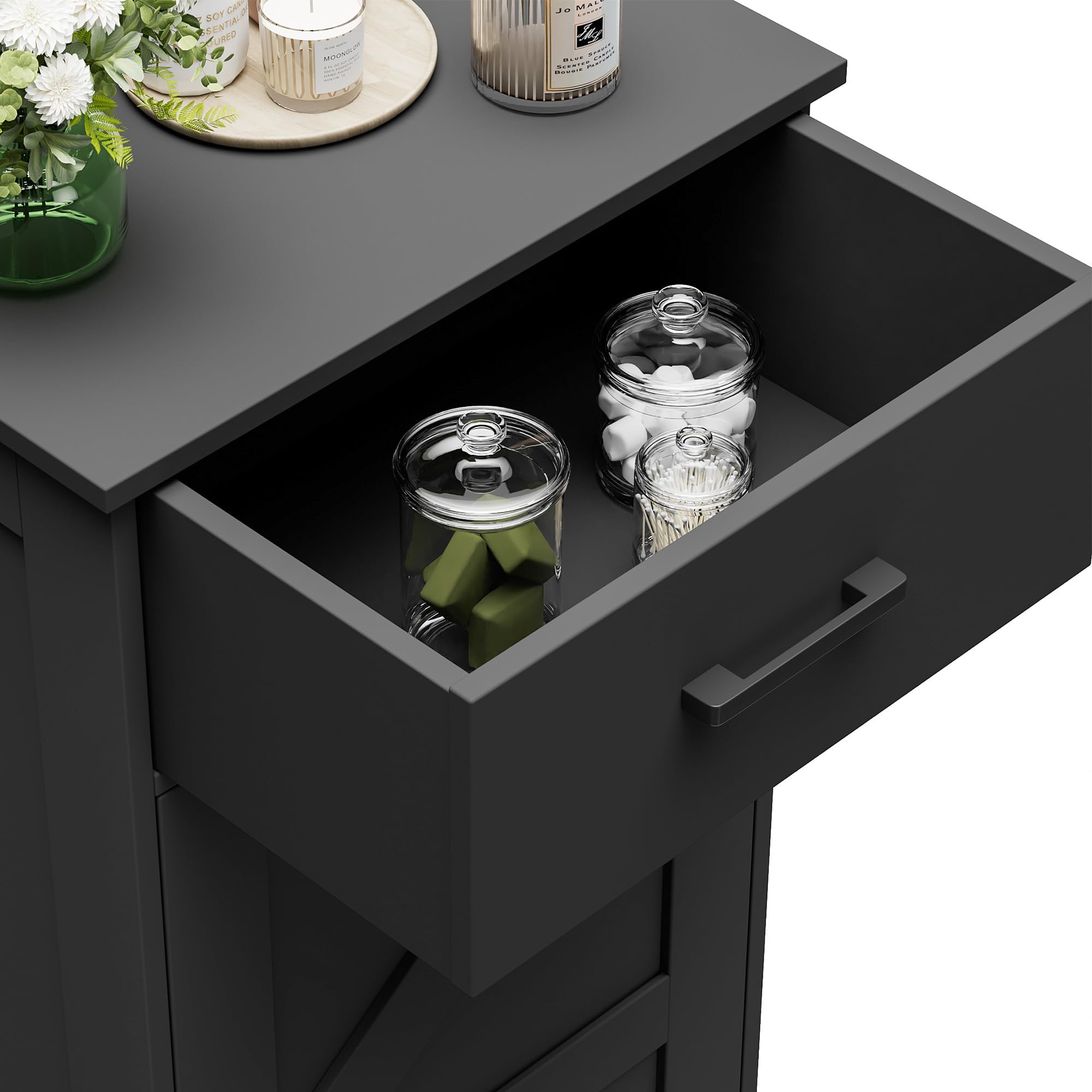 Homhedy corner-fit design fits tight bathroom corners for efficient space use.