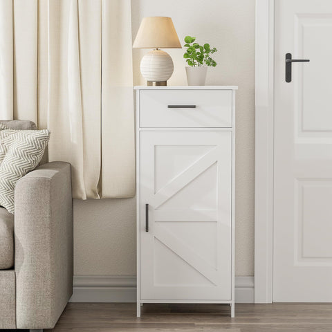 Homhedy floor-standing cabinet in white, space-saving design