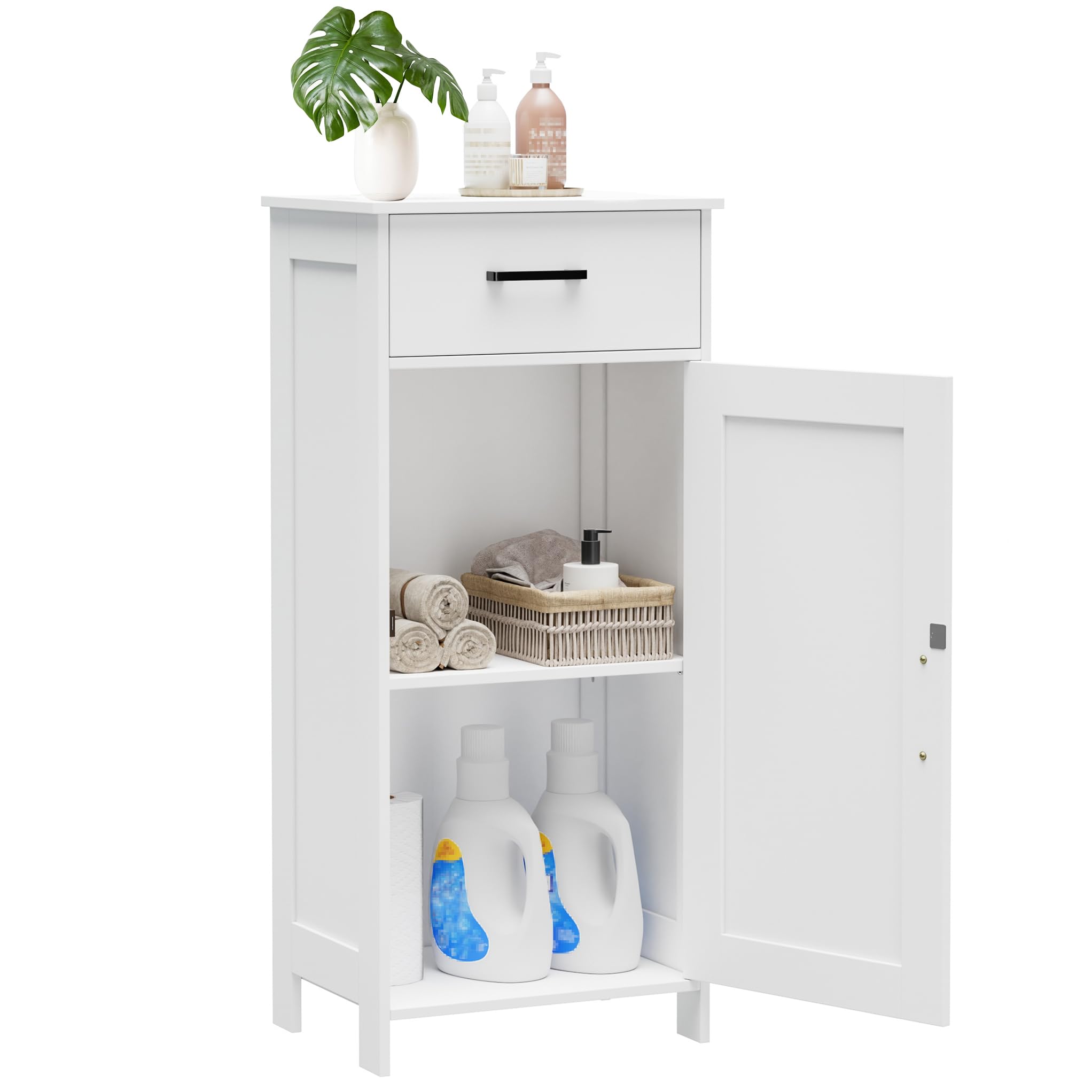 Homhedy storage cabinet assembly, easy-to-follow steps