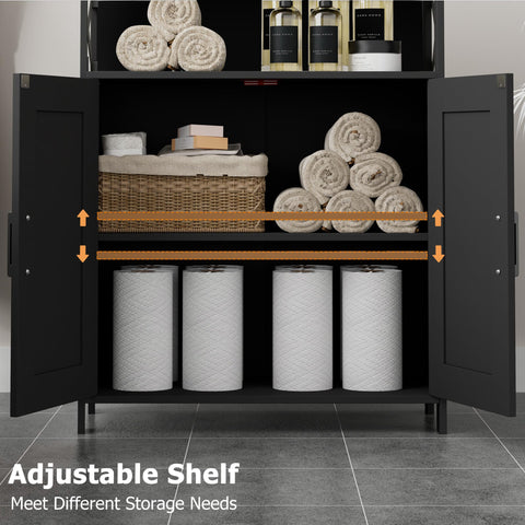 Homhedy black metal crossbar detail adds industrial charm.