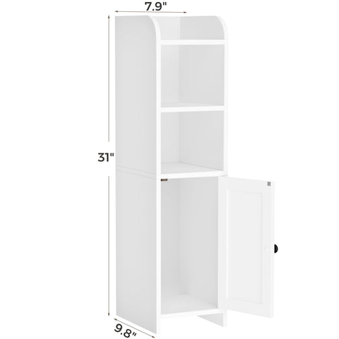 Homhedy cabinet door-open view demonstrates quick access to essentials.