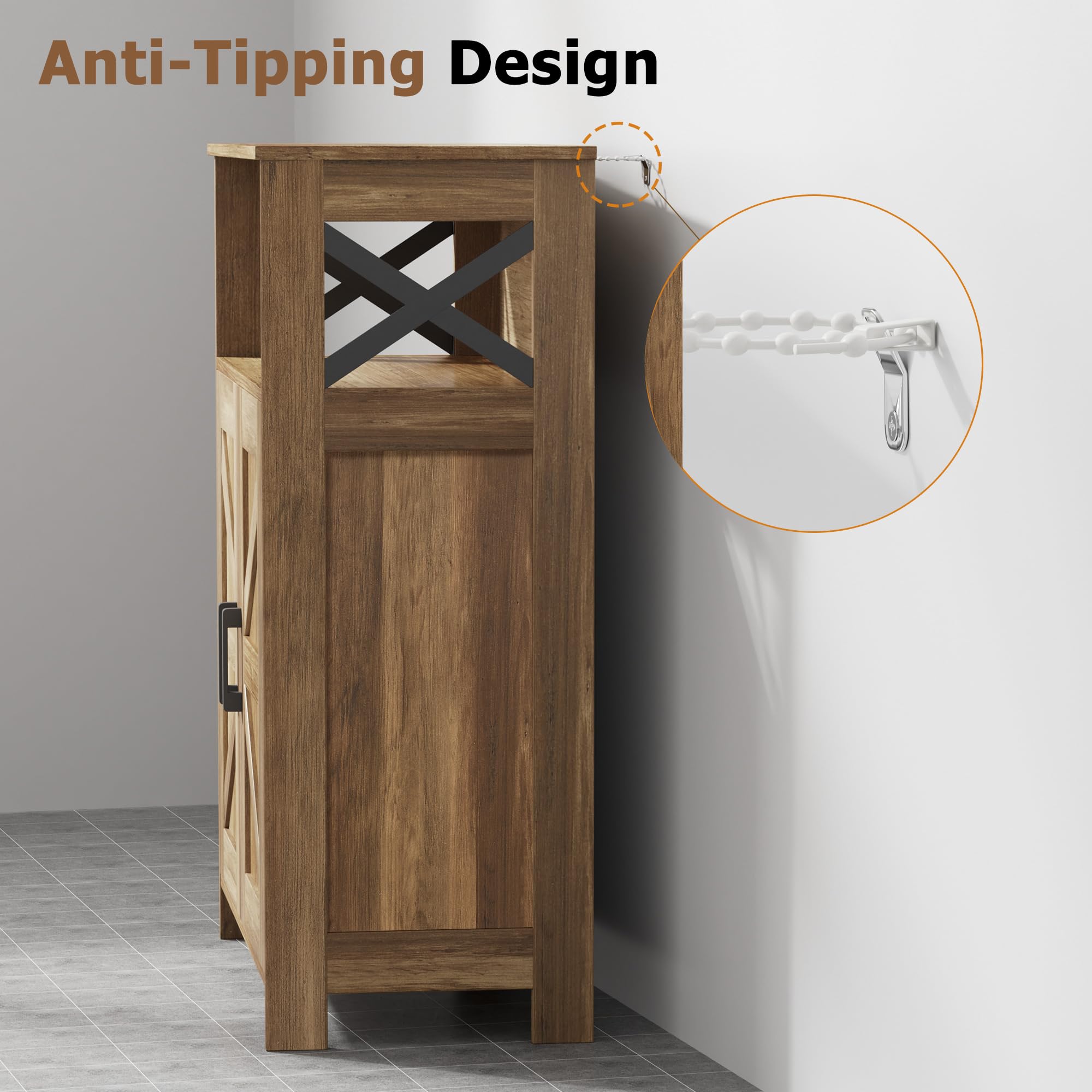 Anti-tip kit helps safely anchor the cabinet