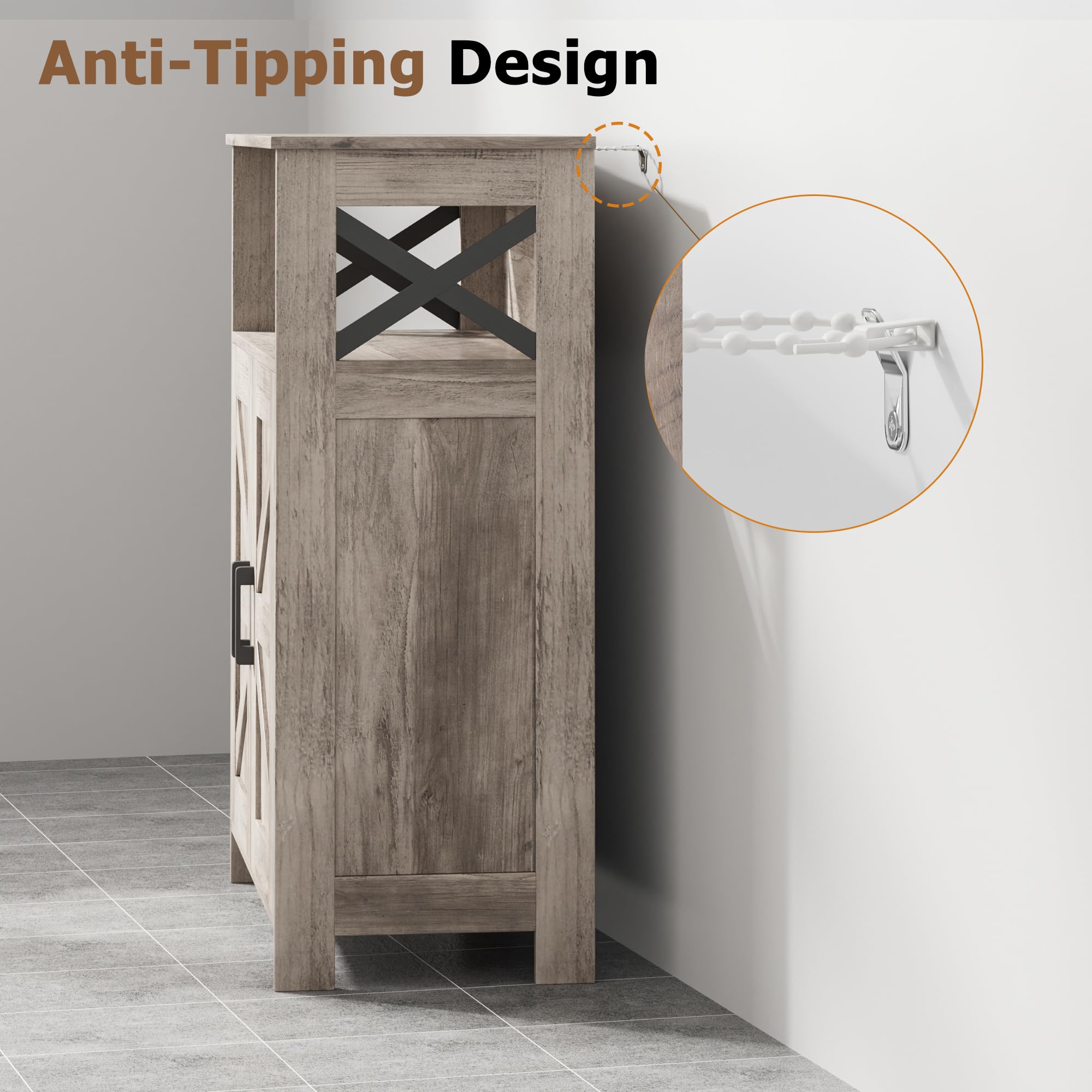 Homhedy freestanding cabinet suitable for multiple rooms