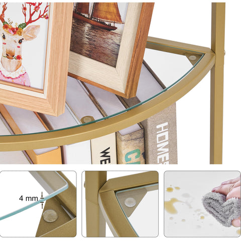 Homhedy modern gold finish enhances decor while remaining durable.