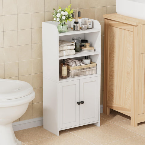 Homhedy small bathroom storage cabinet front view for tight spaces.