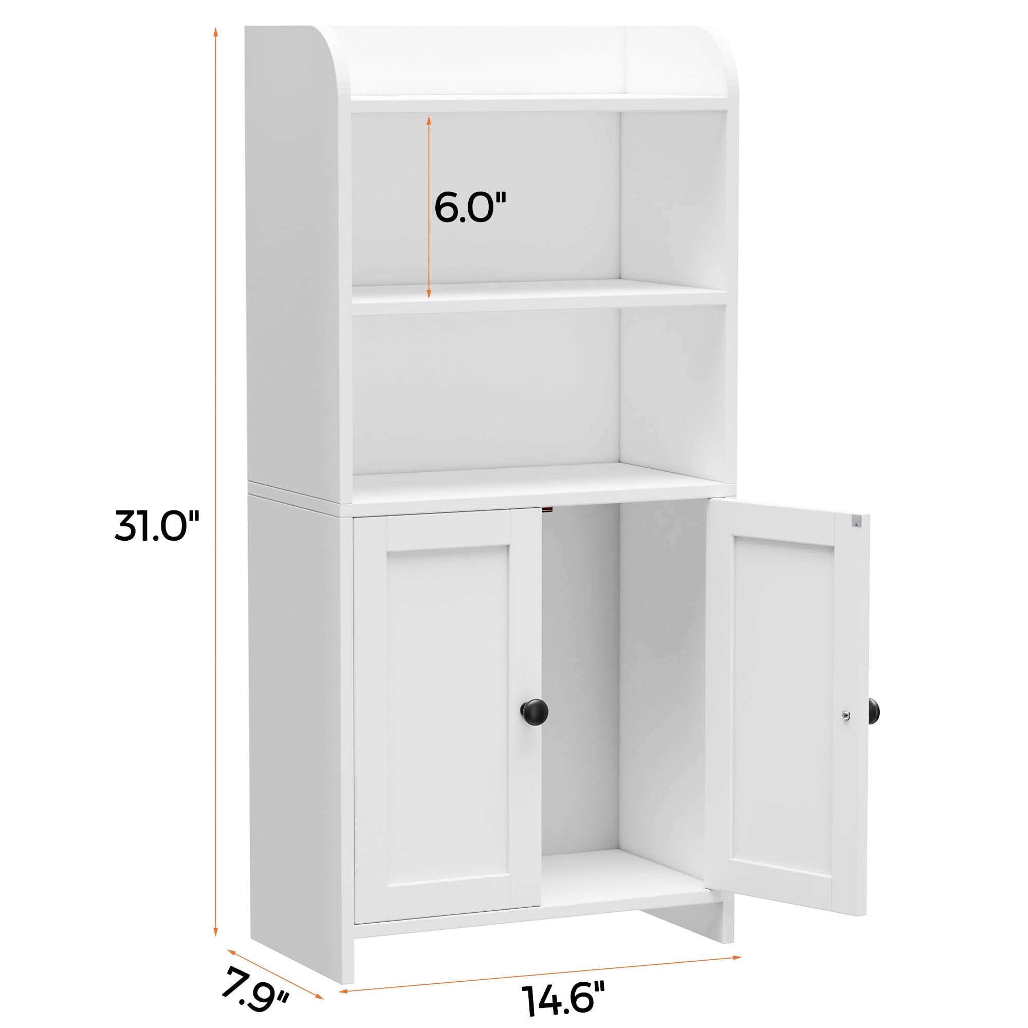 Homhedy cabinet top compartment ideal for plants or phone.