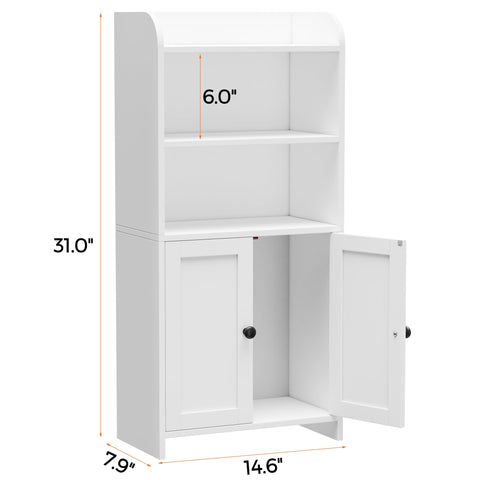 Homhedy cabinet top compartment ideal for plants or phone.