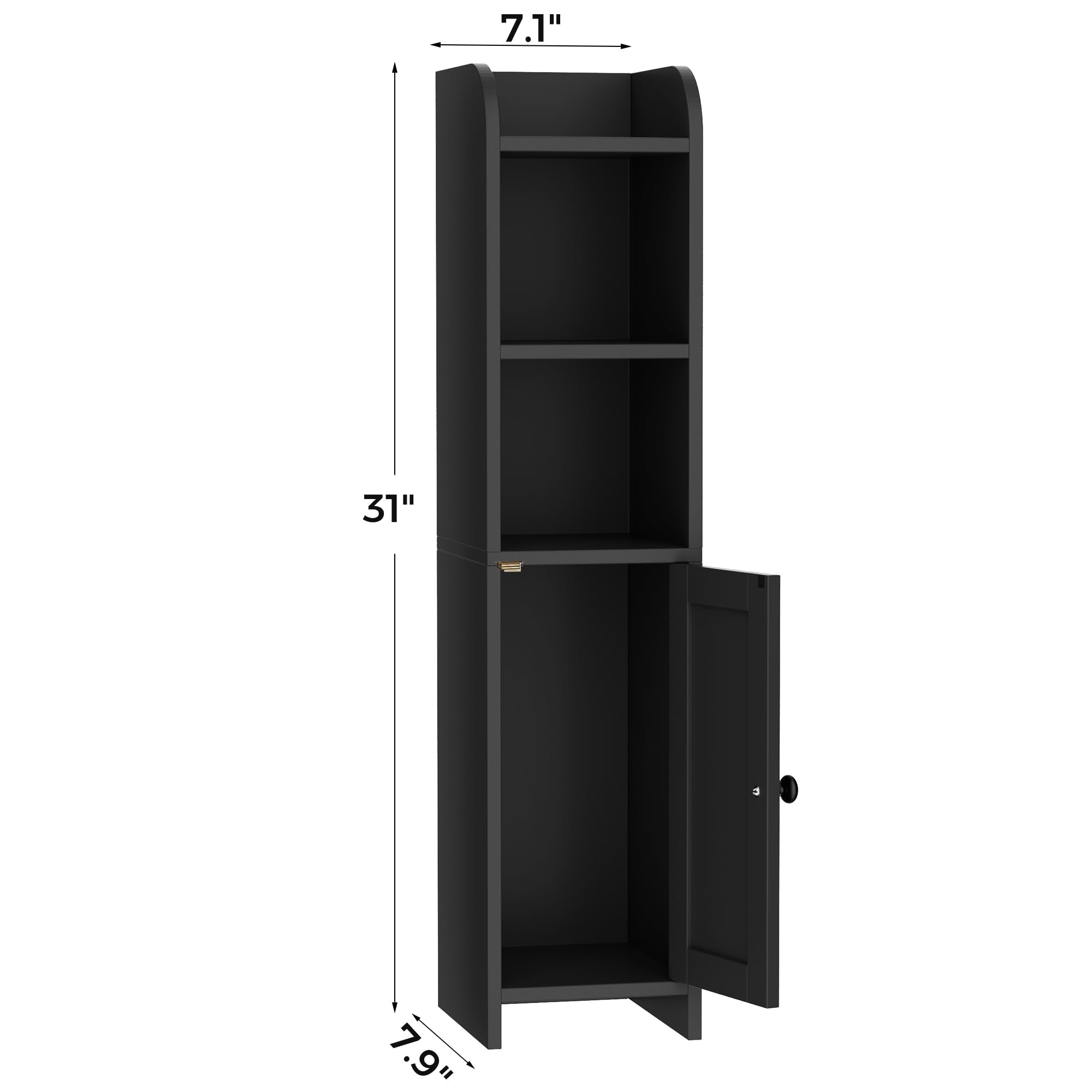 Homhedy compact-dimension cabinet fits tight spaces while storing essentials.