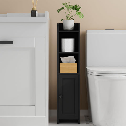 Homhedy modern black finish adds sleek style to bathrooms.