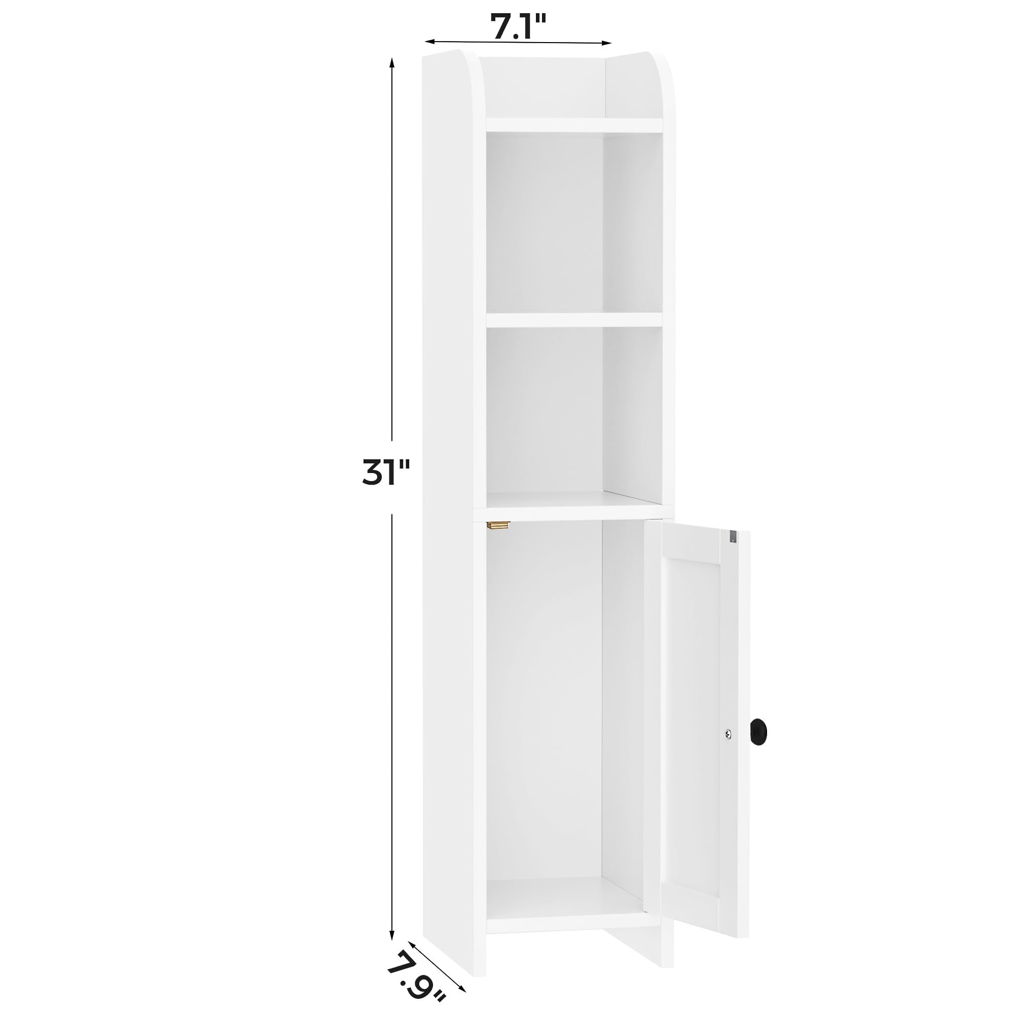 Homhedy toilet paper stand with two compartments for easy access.