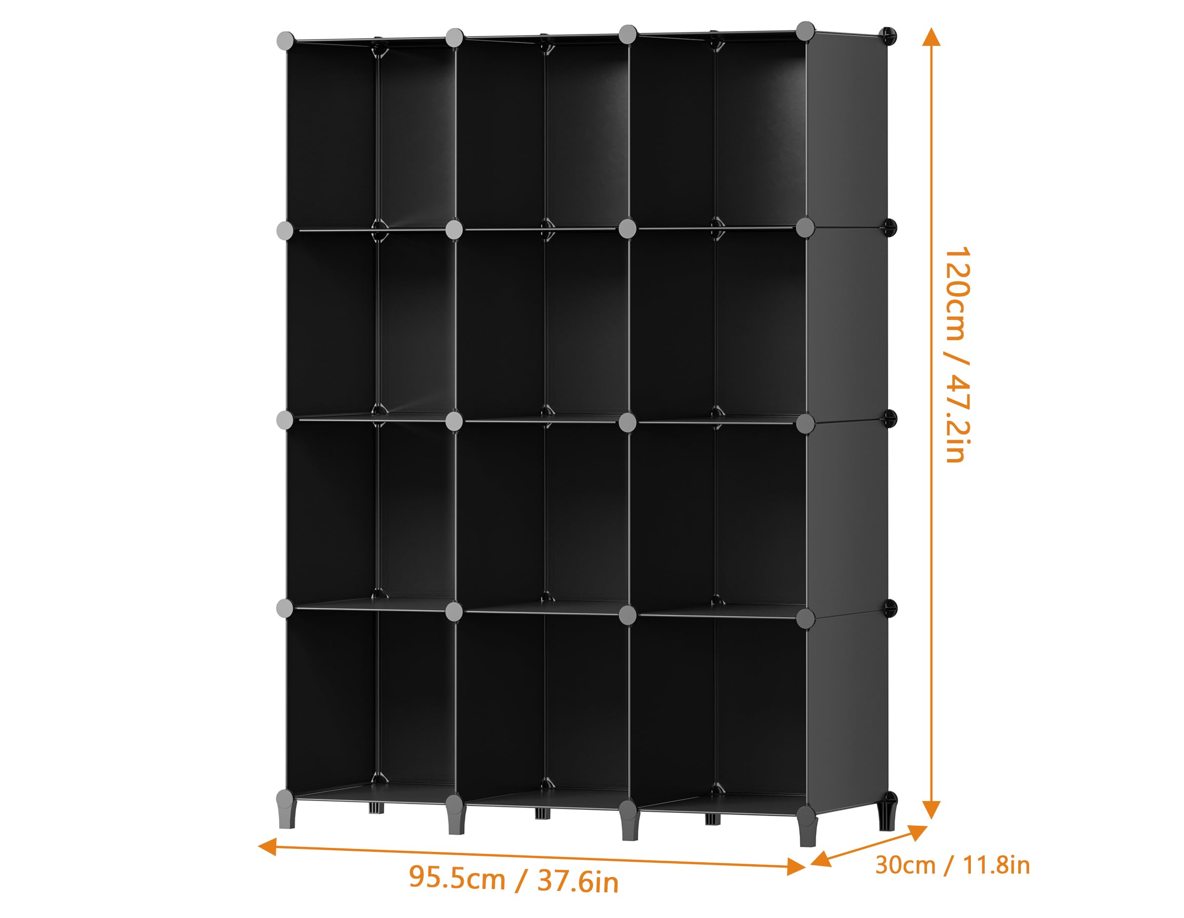 HOMIDEC 12-cube organizer configuration options enable flexible room layouts.