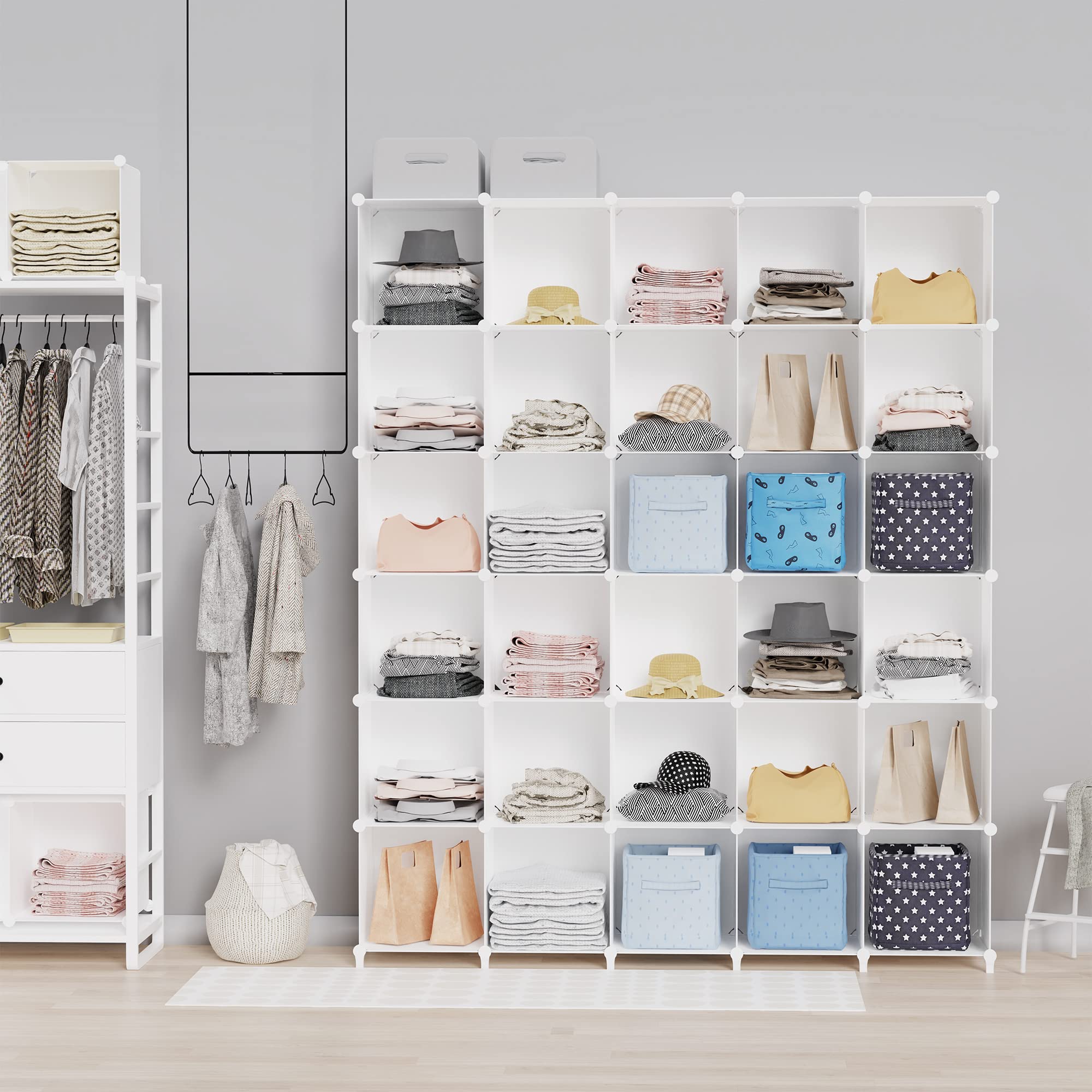 HOMIDEC 16-cube system offers modular shelves for books and toys