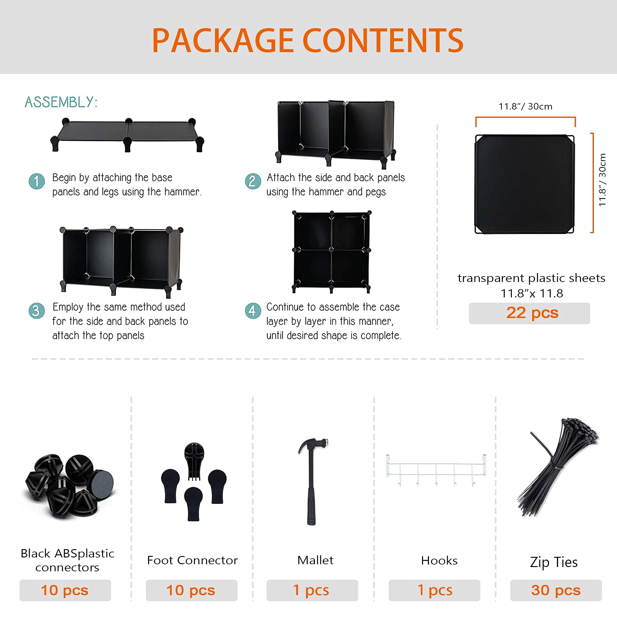 HOMIDEC 6-Cube capacity view illustrating 162L total storage.