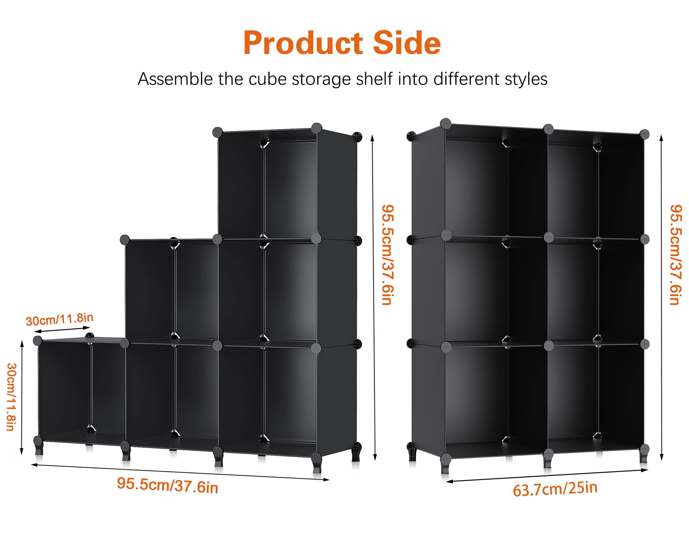 HOMIDEC 6-Cube in a bedroom setup for neat organization and decoration.
